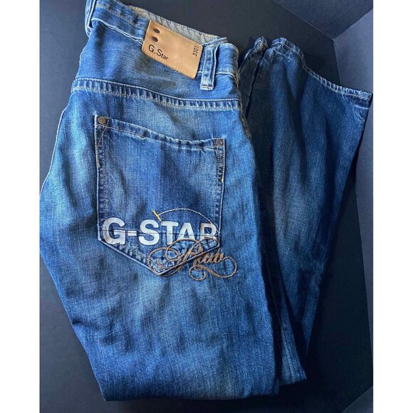 G Star Other - G. Star 3301 Straight Denim Button Fly Jeans Mens 33 x 32 Casual Outdoors